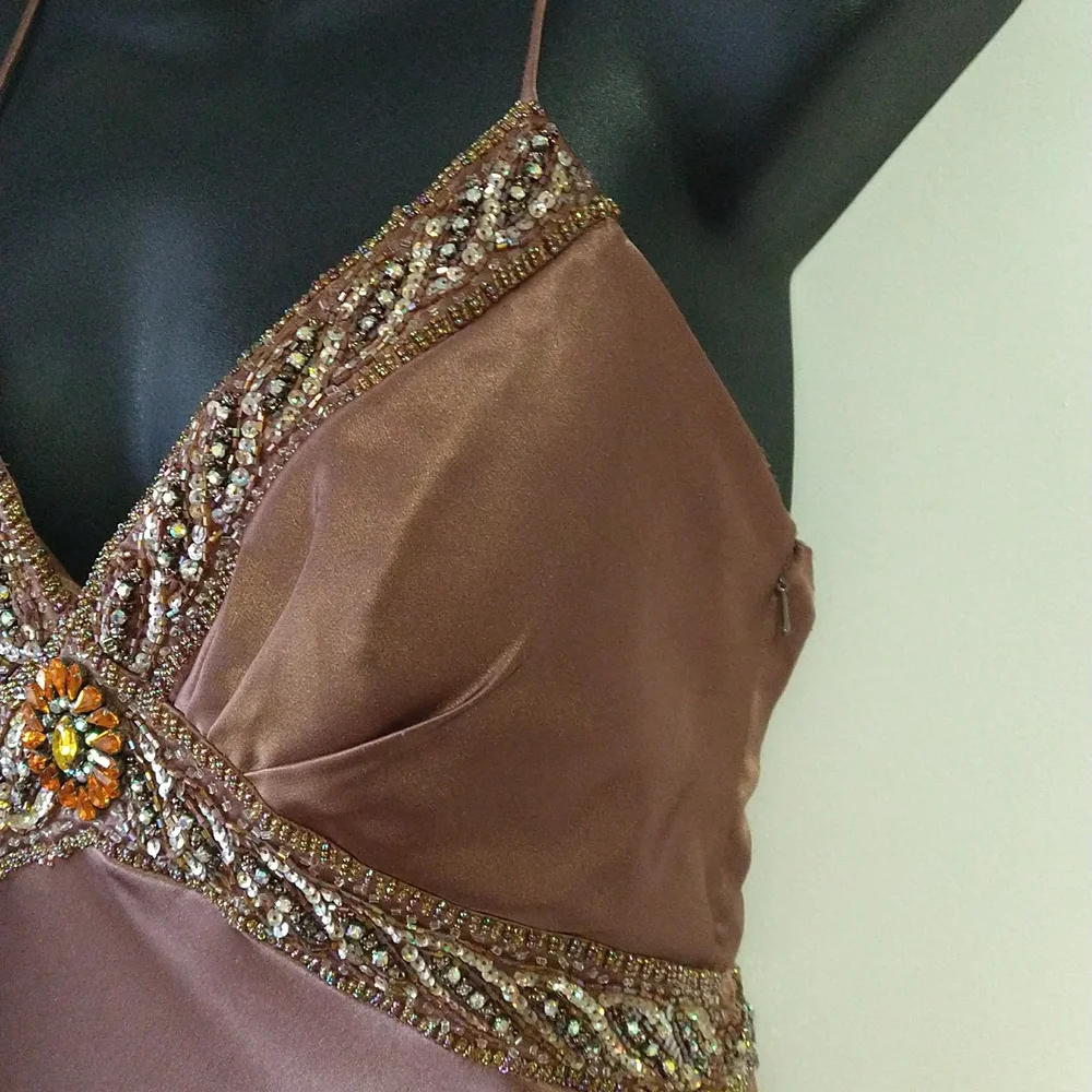 Jasz Couture Beaded Spaghetti Strap Evening Gown Prom Dress